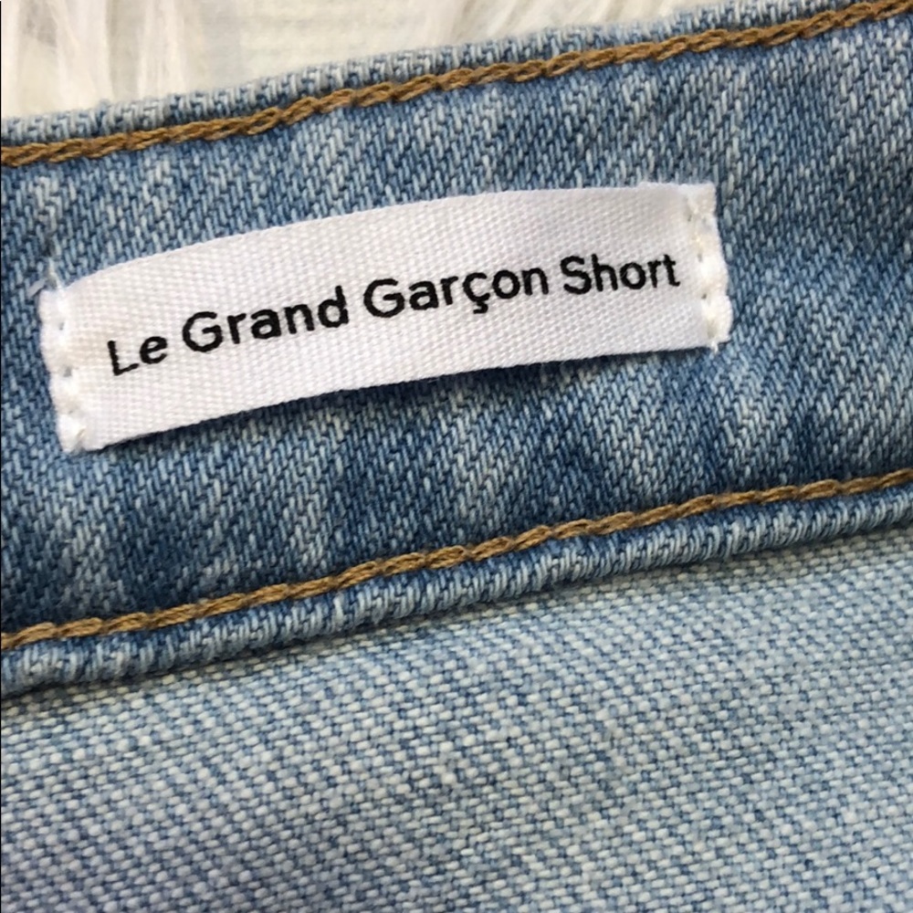 NWT Frame Denim Le Grand Garcon Raw Hem Shorts - Picture 7 of 8